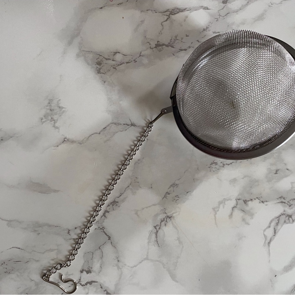 3 inch stainless steel tea ball infuser with chain. Great for loose leaf…